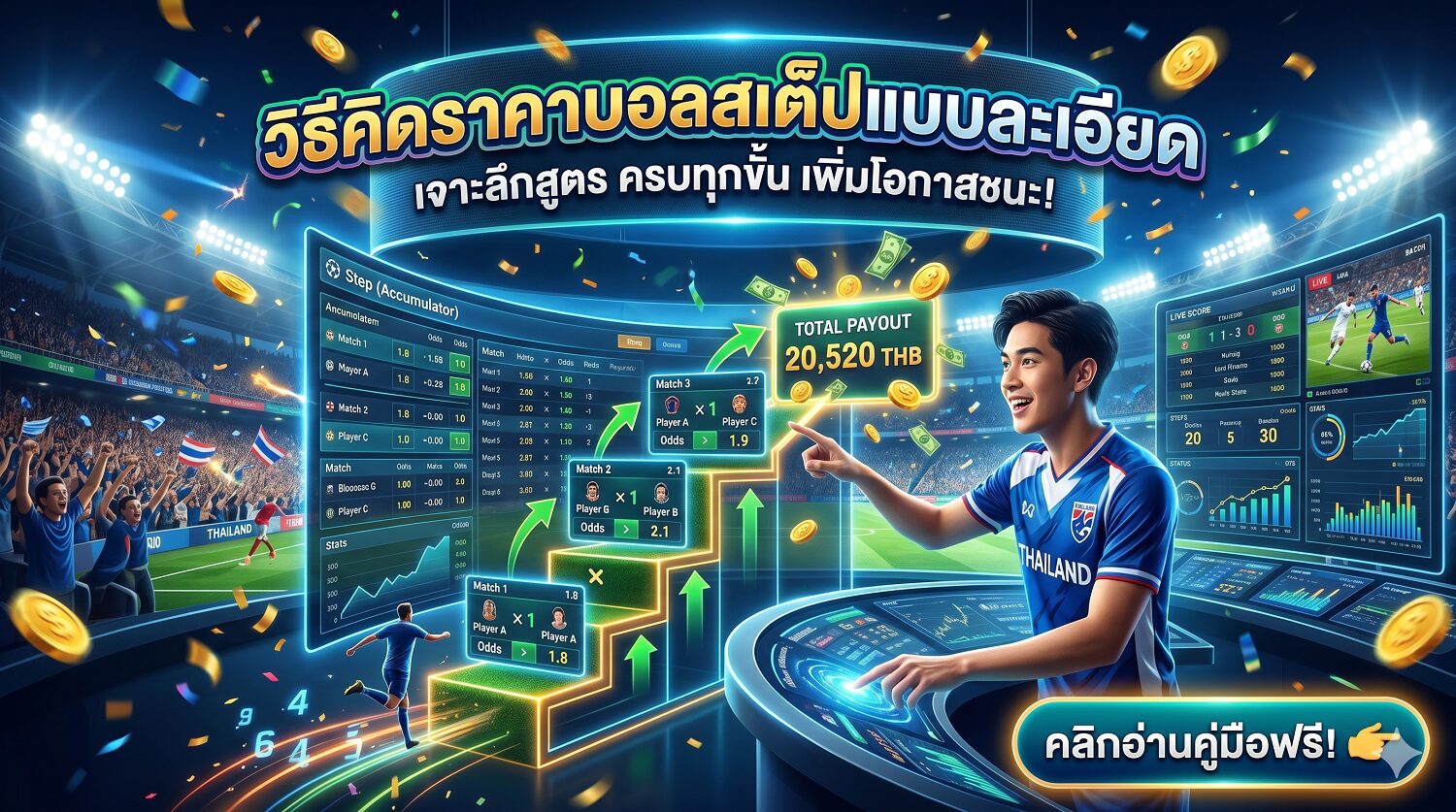 วิธีคิดราคาบอลสเต็ปแบบละเอียด