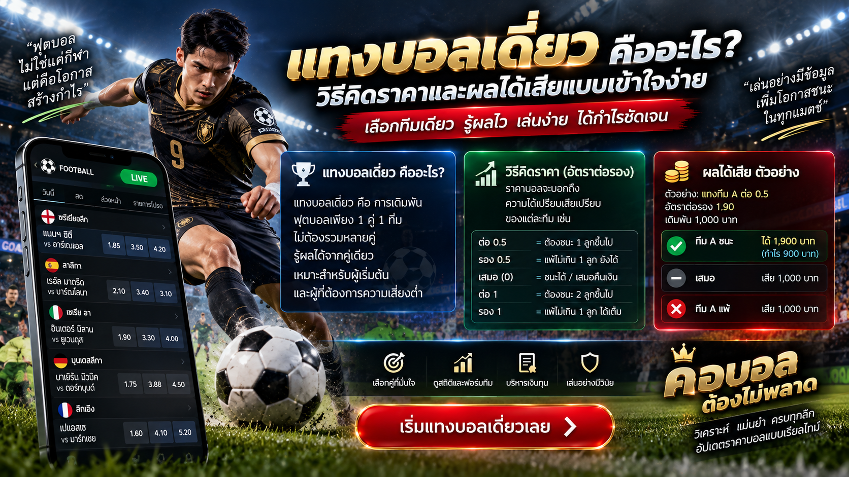 แทงบอลเดี่ยว คืออะไร